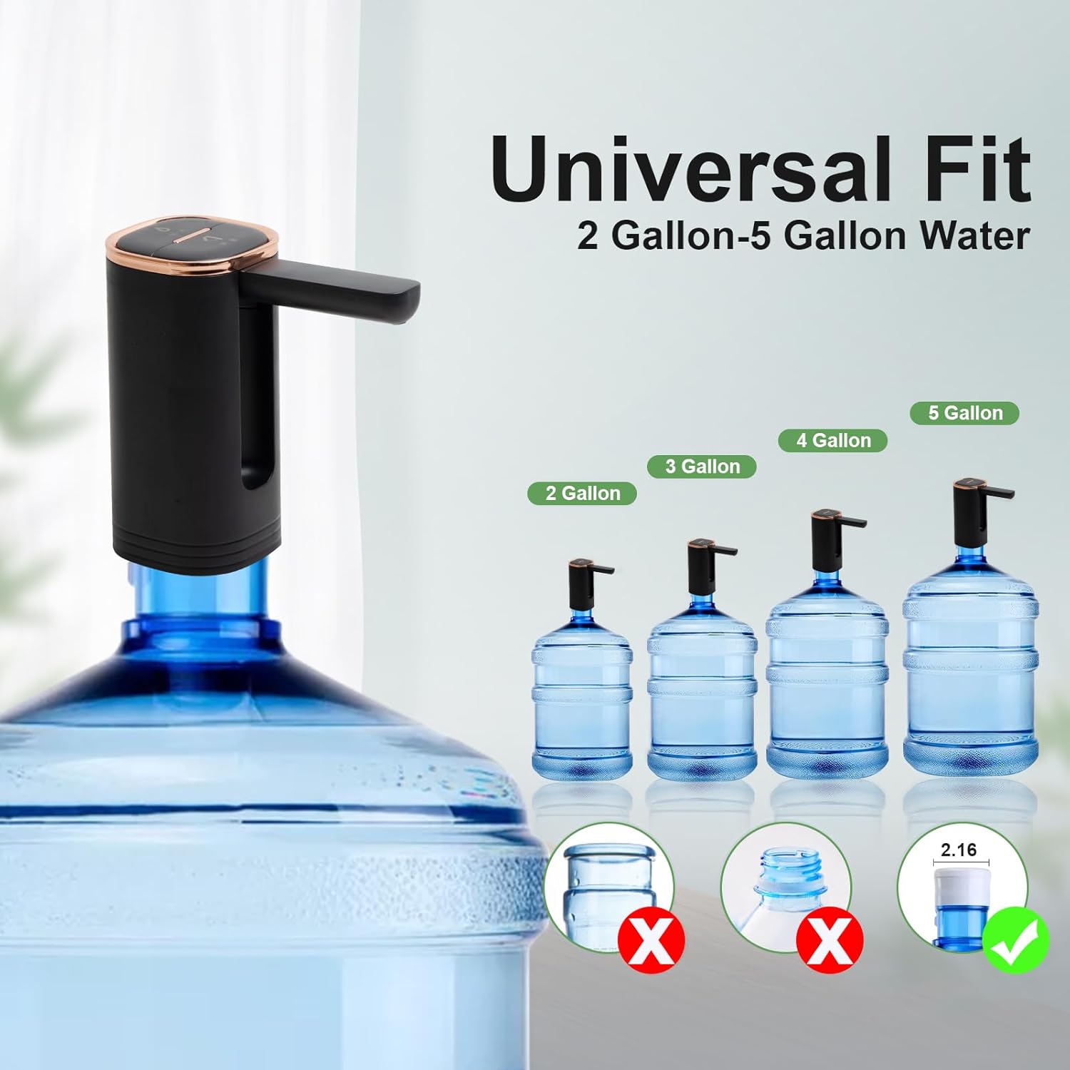 Dispensador de agua plegable eléctrico ultrapuro de 5 galones con abrebotellas multifuncional, bomba automática de botella de agua portátil de carga