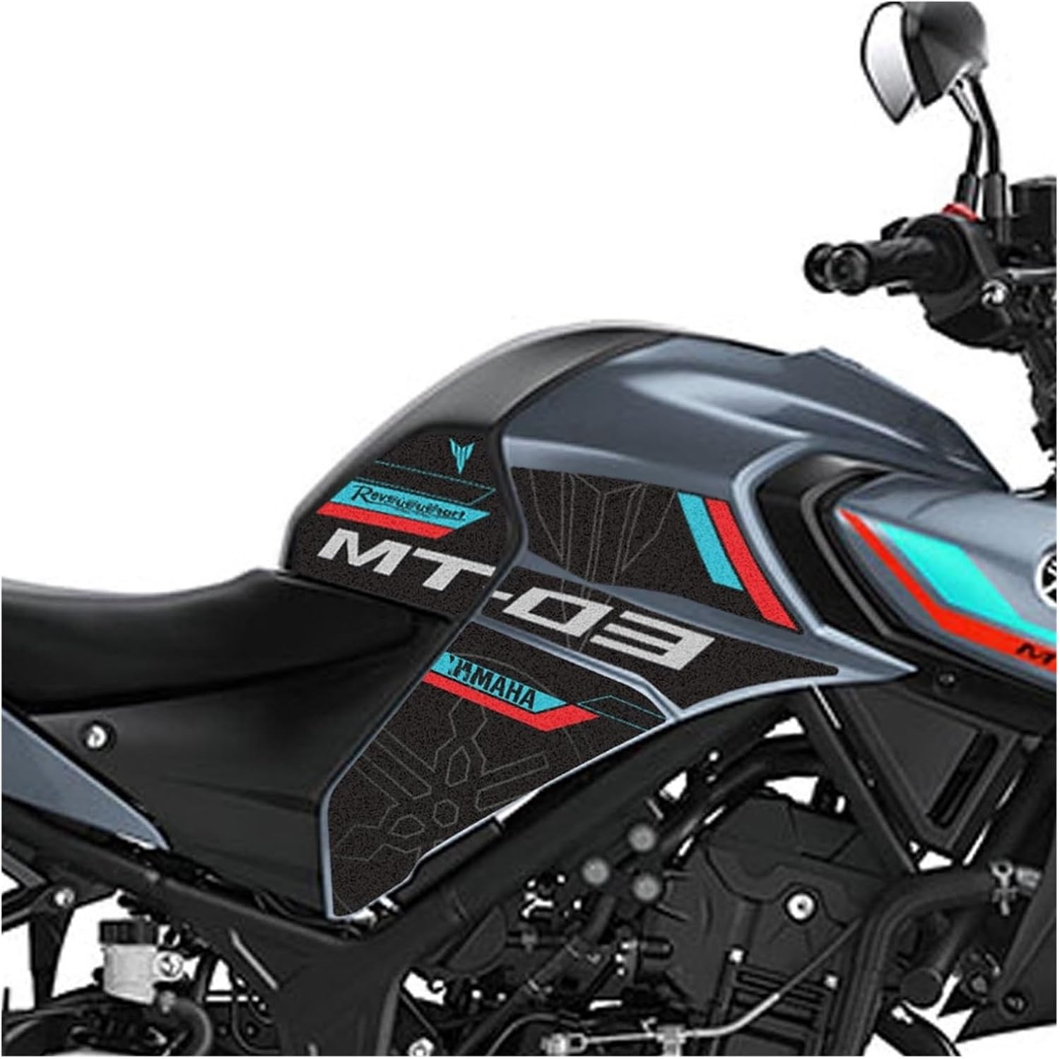 Adhesivo para tanque de combustible de motocicleta Yamaha MT03, accesorios adhesivos resistentes a los arañazos (color  12#)