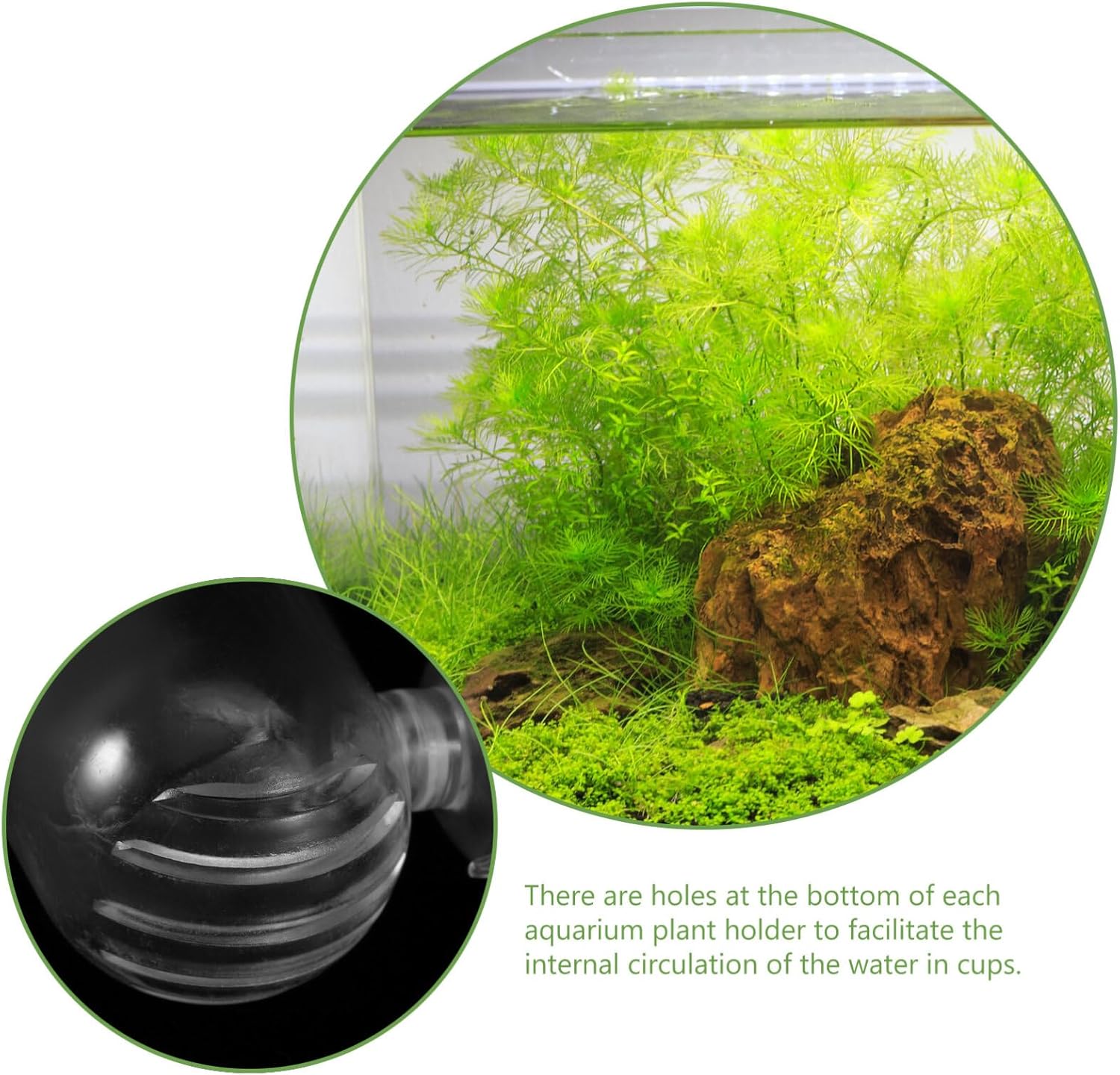 Ipetboom 4 macetas colgantes para acuario, comedero de acuario, pecera, maceta, acuario, alimentación, tazas, decoración, pecera, pecera, acrílico,