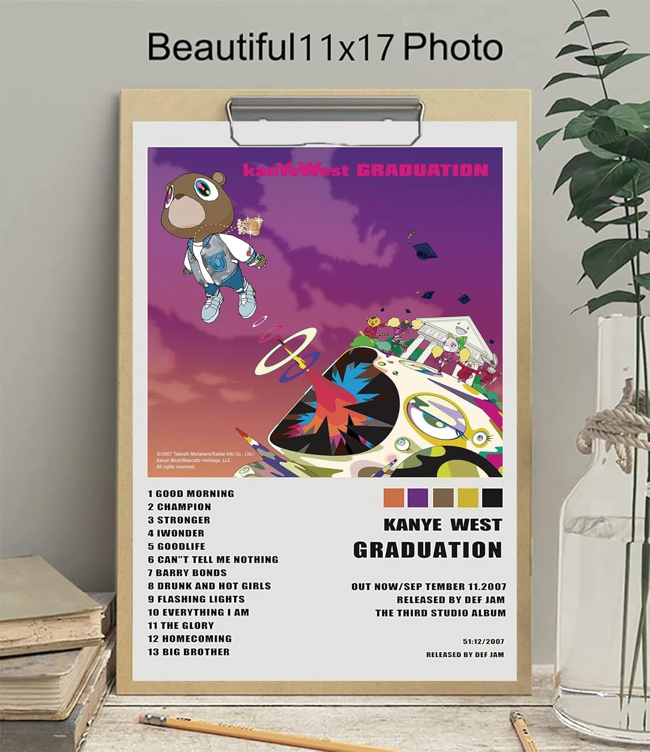 XIHOO Christ-EZ KanYe West – Póster limitado para decoración de pared genial para estética de habitación, póster mate sin marco, regalo de 11 x 17