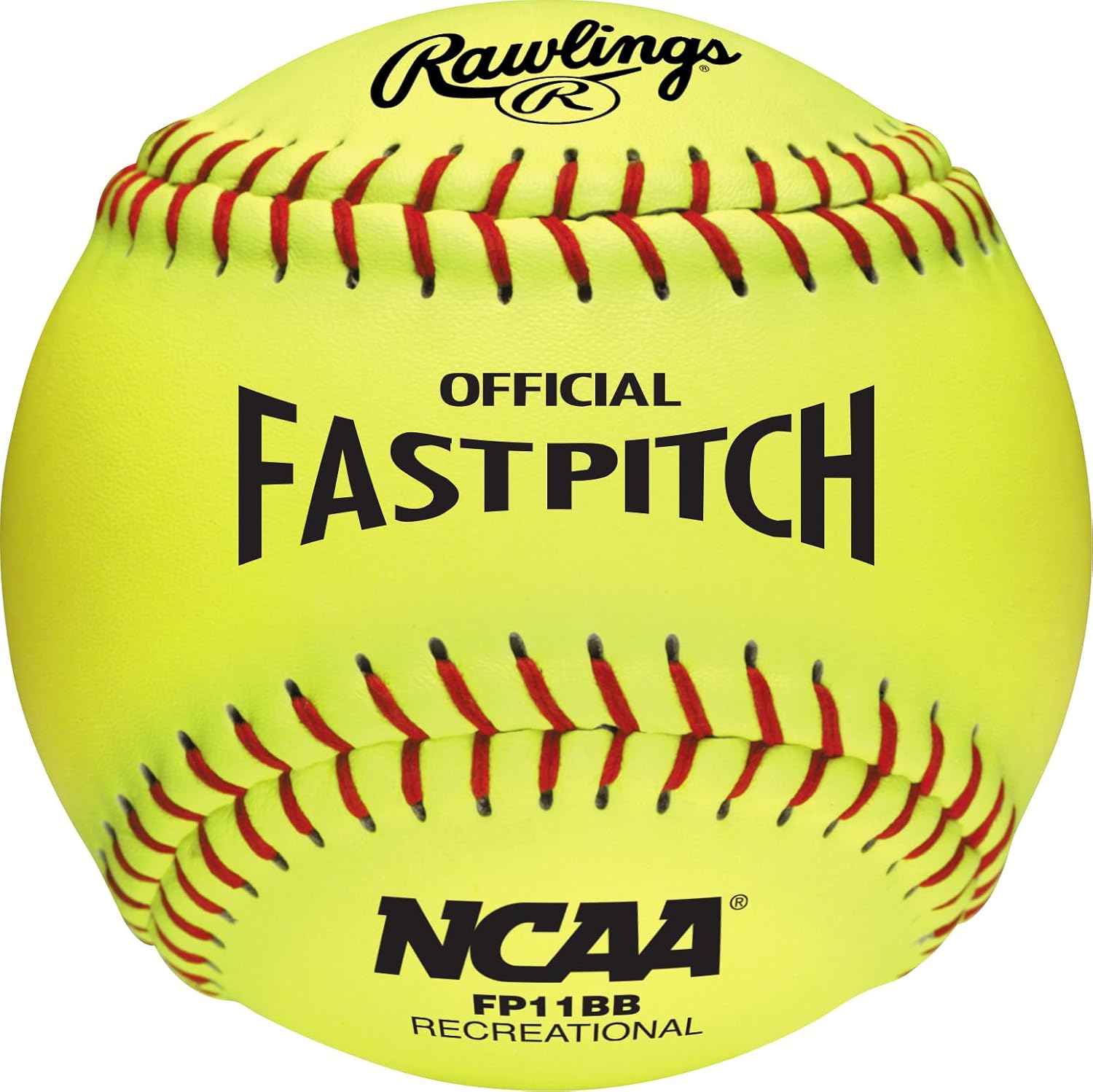 Rawlings  Balones de softball recreativos de lanzamiento rápido de la NCAA  Opciones de 11 y 12 pulgadas  Opciones de 6 y 12 unidades