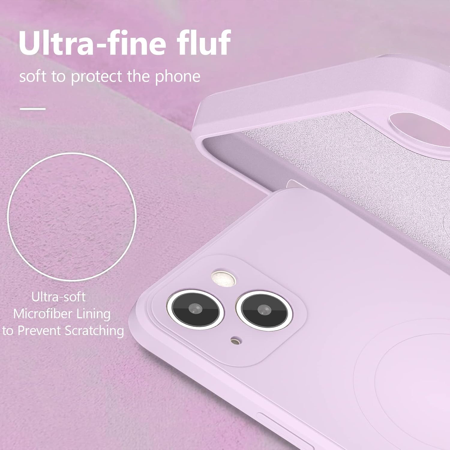UEEBAI Funda de silicona líquida con carga inalámbrica para iPhone 13 de 6.1 pulgadas, imanes integrados compatibles con MagSafing de carga más
