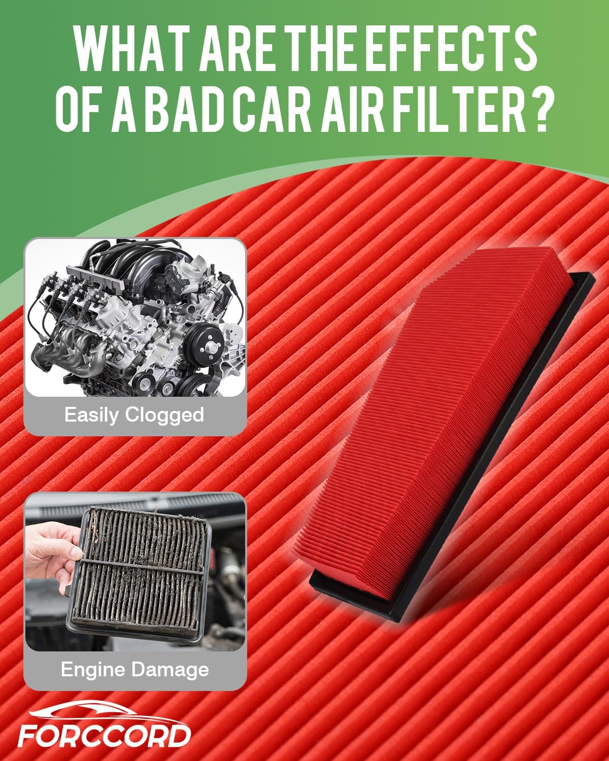 Paquete de 2 filtros de aire de motor para Mercedes-Benz C180 C200 C250 SLK200 SLK250 E200 E250 Reemplazo del filtro de aire A 271 094 03 04