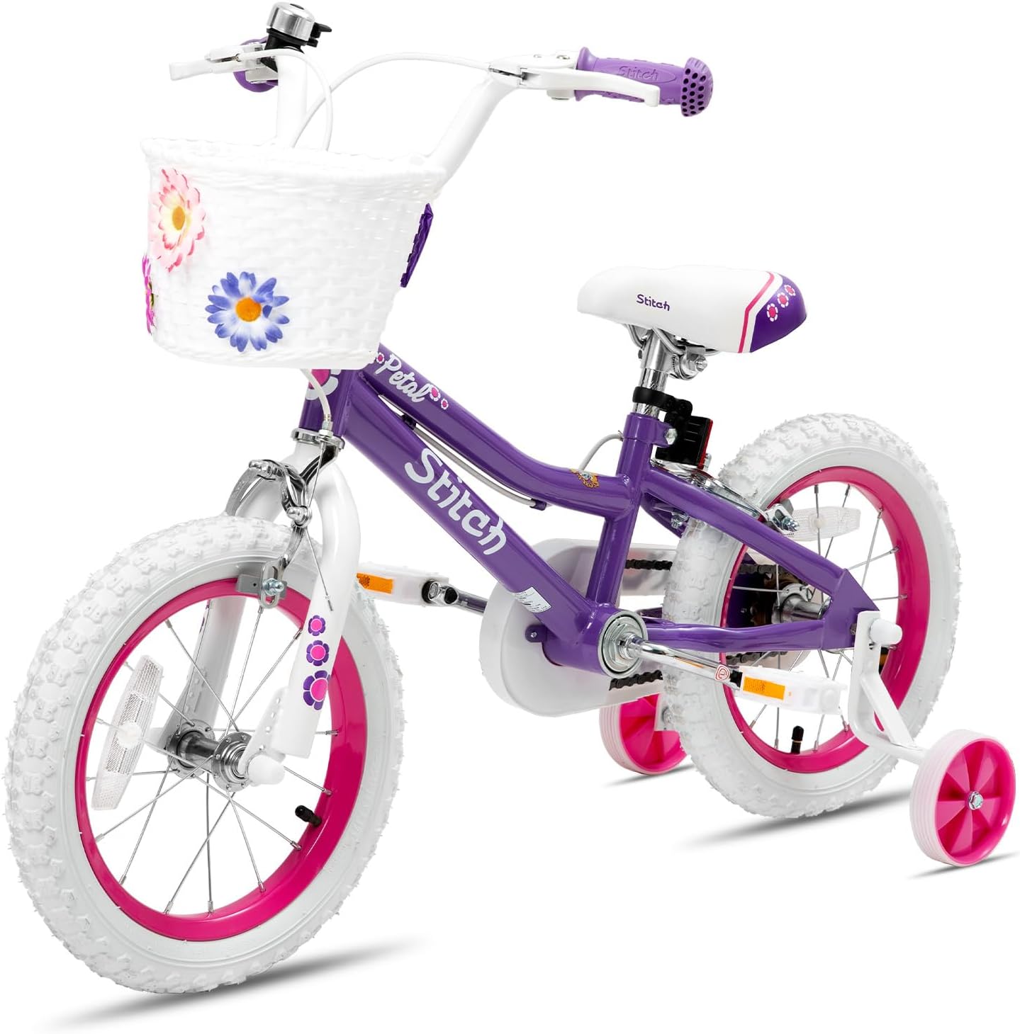 JOYSTAR Petal – Bicicleta para niñas pequeñas y niños, bicicleta para niños de 12, 14, 16 años, con cesta para niñas de 2 a 9 años, bicicleta para