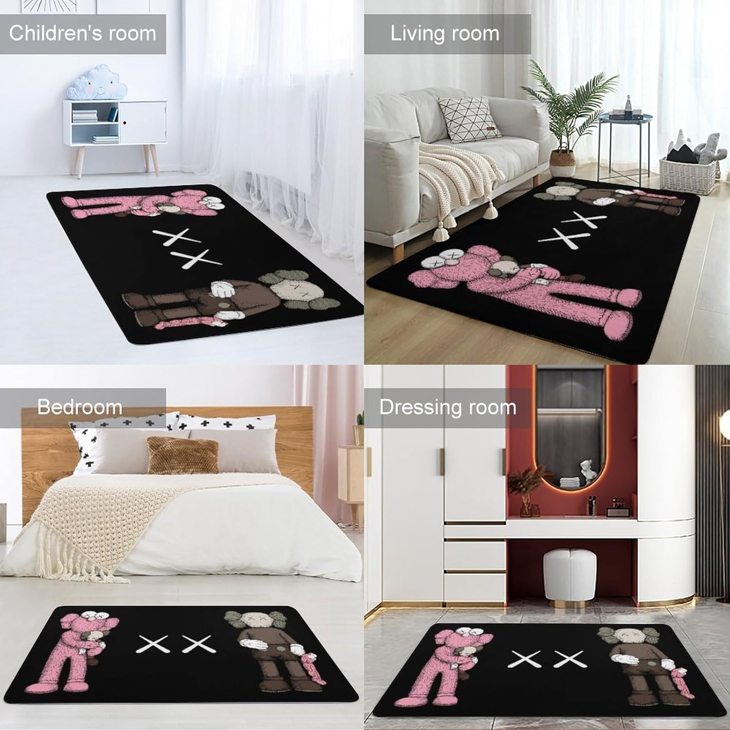 Hypebeast – Alfombra moderna de arte abstracto pop con graffiti, decoración artística para sala de estar, dormitorio, sala de juegos,