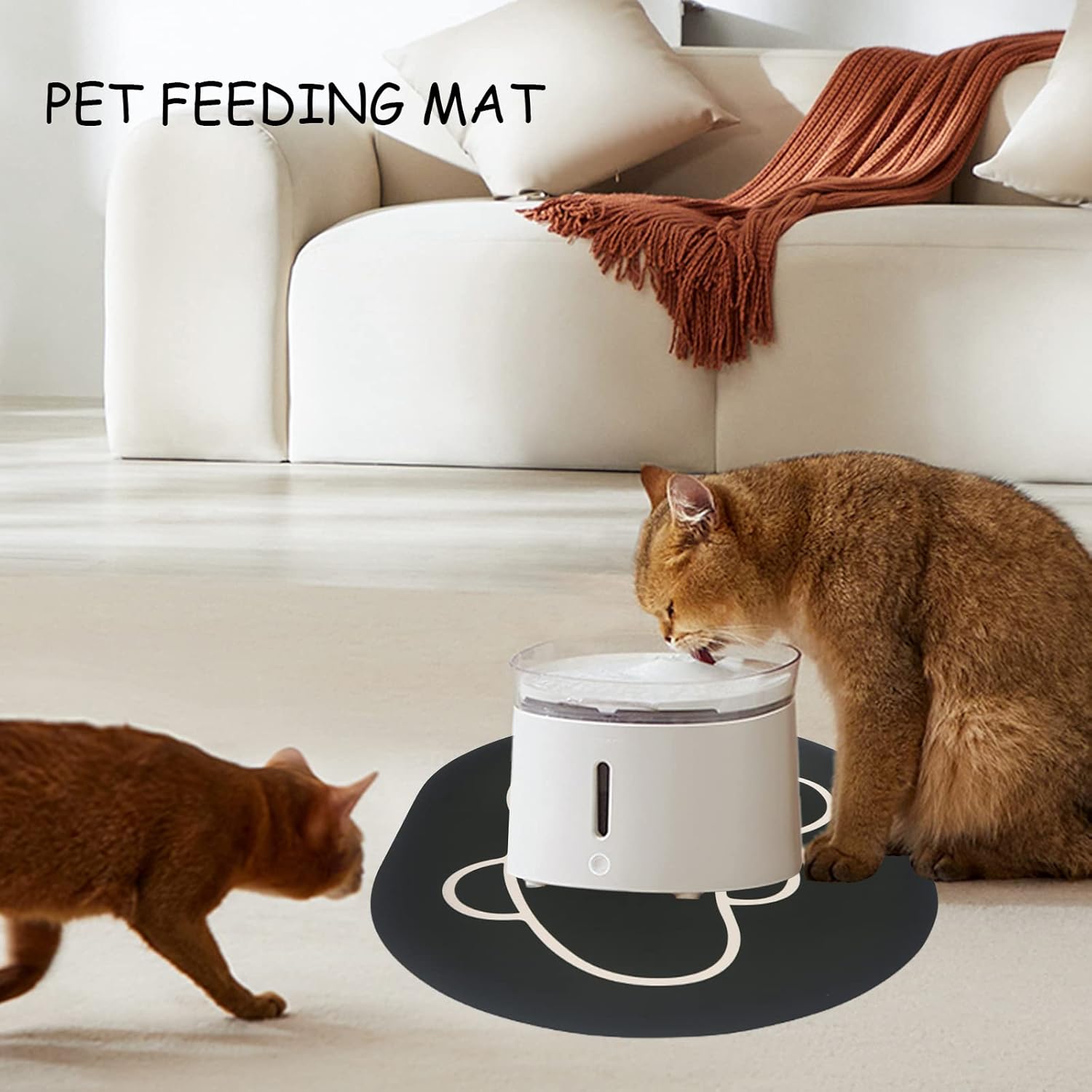 Rarenut Alfombrillas de alimentación para mascotas para alimentos y agua, mantel individual plegable para mascotas, antideslizante, impermeable,