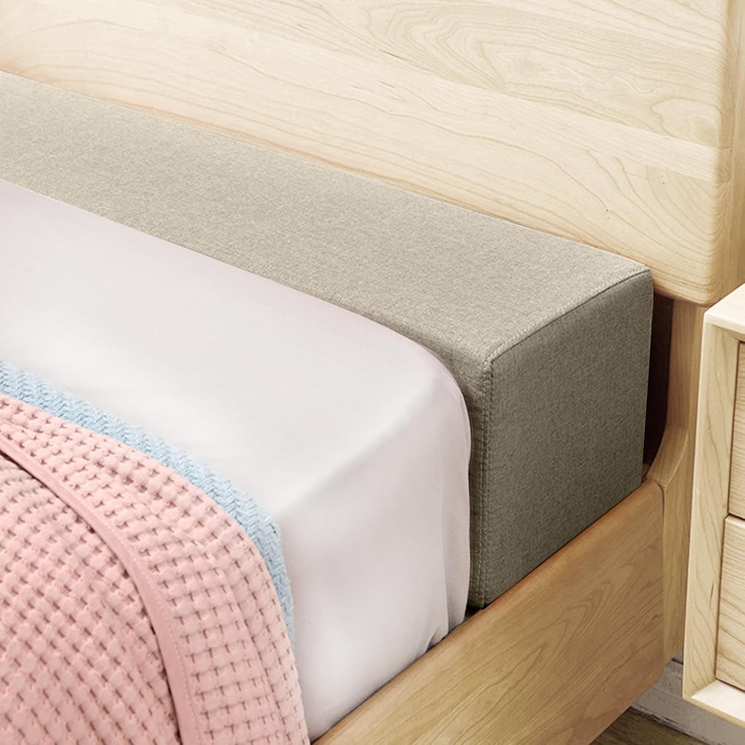 WUIOYNF Relleno de espacio para cama, extensor de colchón para cama matrimonialindividualQueenCal KingKing, almohada de cabecera entre cabecero y