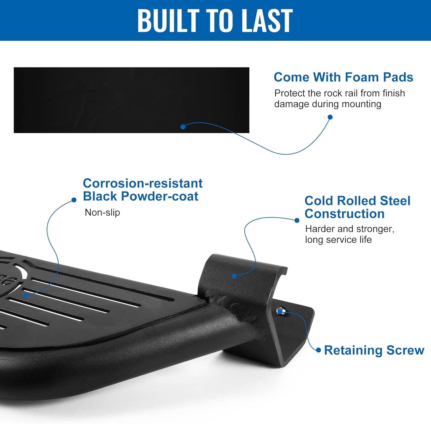 Estribos laterales para Ford Bronco 2021 2022 2023 2024 de 2 puertas de 4 puertas con rieles de bastidor OEM, accesorios exteriores para Ford Bronco
