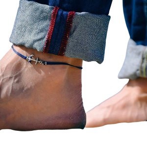 Anchor anklet for men, men’s anklet with a silver anchor, blue cord, anklet for men, gift for him, men’s ankle bracelet, nautical jewelry Anchor anklet for men, men’s anklet with a silver anchor, blue cord, anklet for men, gift for him, men’s ankle bracelet, nautical jewelry