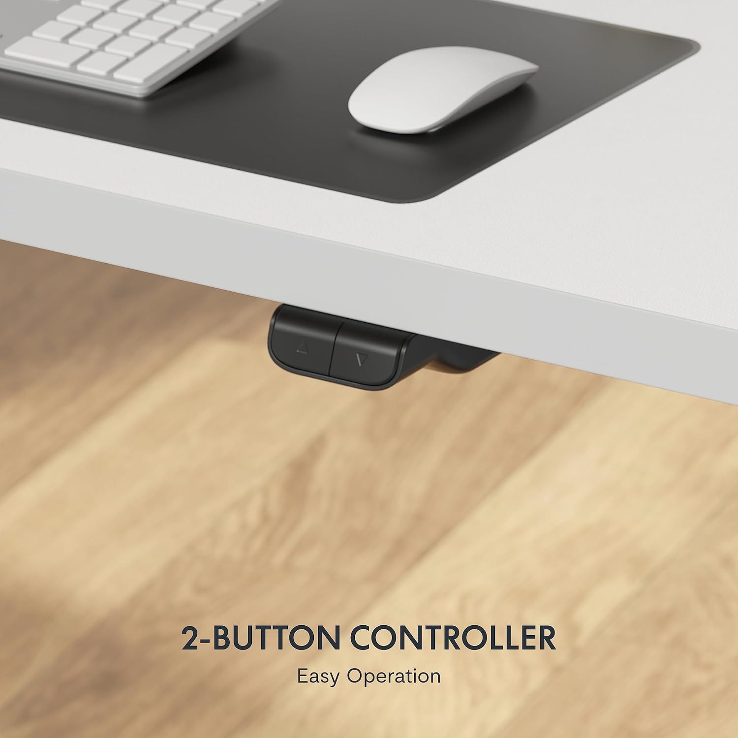 FLEXISPOT Escritorio eléctrico de altura ajustable, marco de escritorio de acero resistente con teclado inteligente automático (marco negro + 2