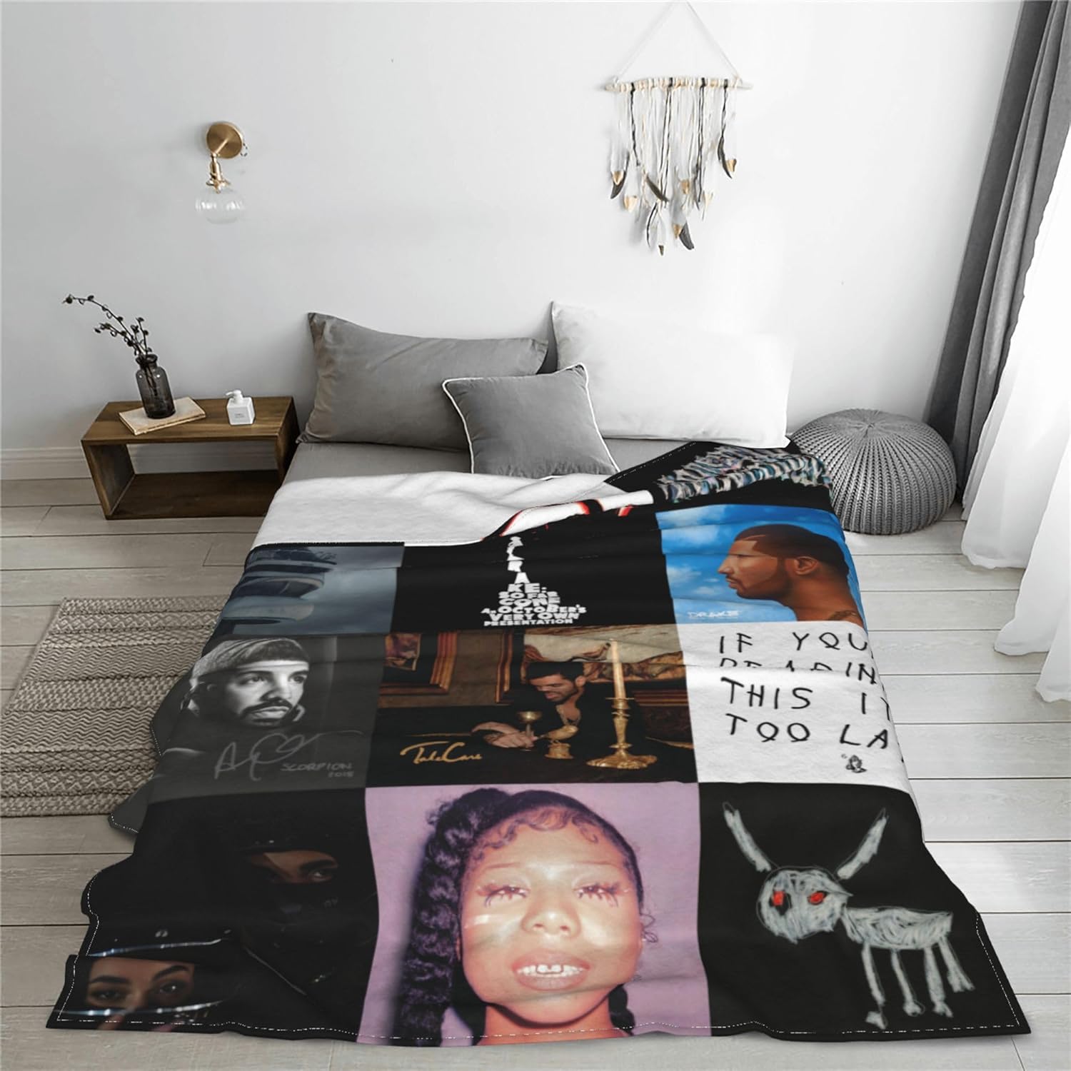 Manta de Drake para decoración del hogar, cálida y suave, para fiesta, manta (cubierta de álbum vertical, 60 x 50 pulgadas)