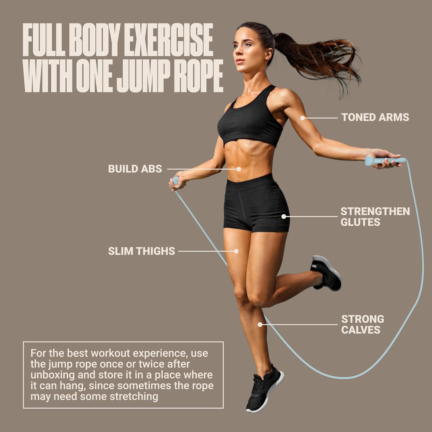 SPORTBIT Cuerda de saltar ajustable para saltar velocidad. Cuerda de saltar ligera para mujeres, hombres. Cuerda de saltar para fitness. Cuerda de