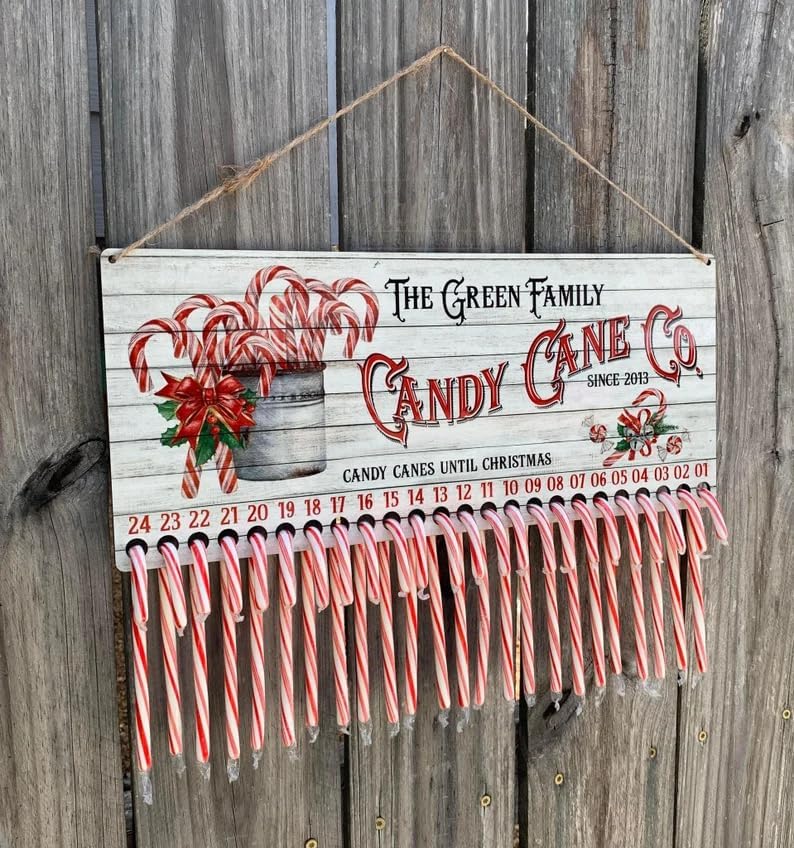 CustomizeAF Letreros de madera personalizados con tu texto, cuenta regresiva de Navidad, tablero de madera personalizado para pared, hogar,