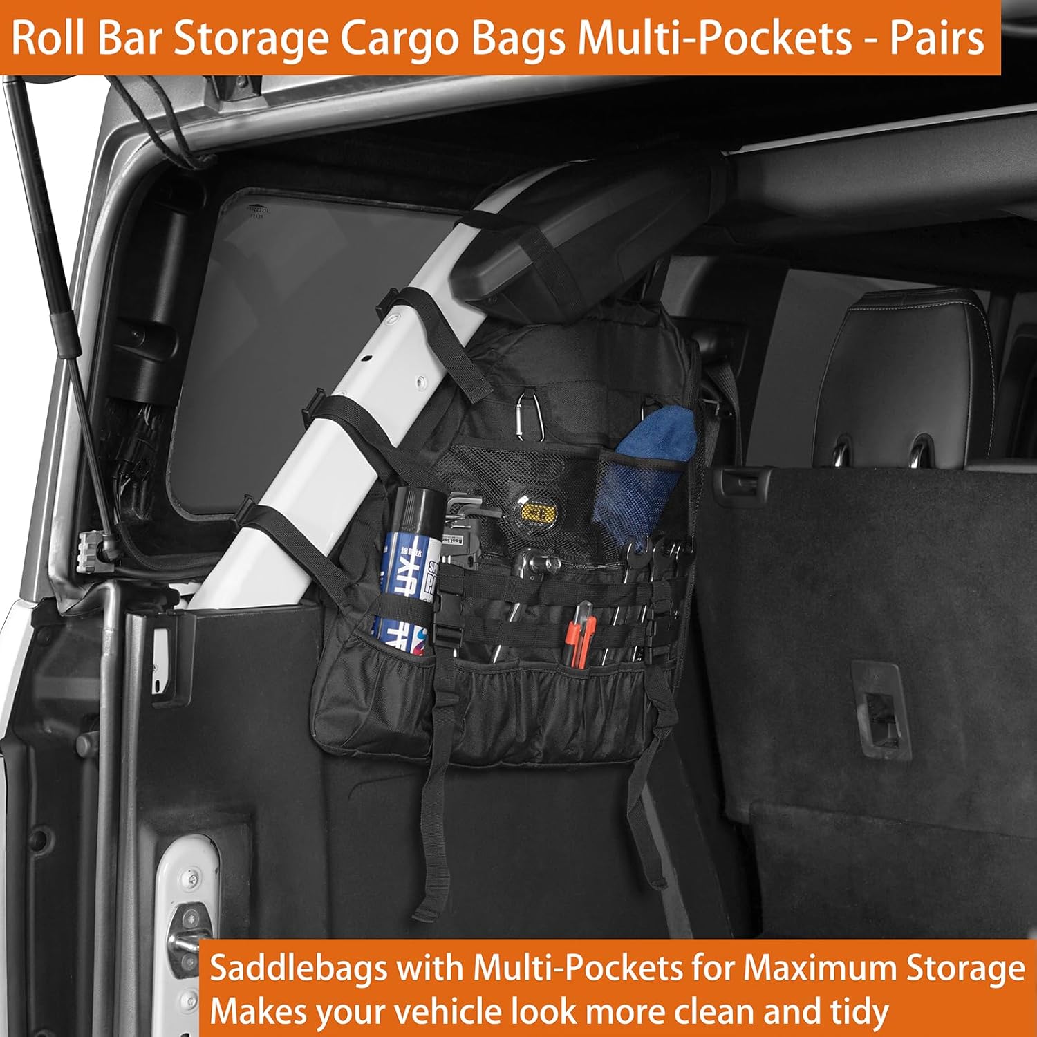 Hooke Road Bronco – Bolsa de carga con múltiples bolsillos para Ford Bronco 2021, 2022, 2023, 2024, accesorios de 4 puertas, pares