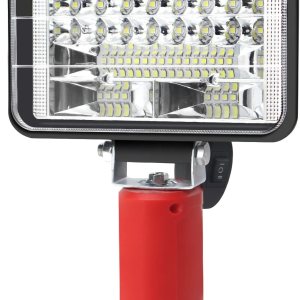Luz de trabajo LED inalámbrica compatible con batería Milwaukee M12 de 12 V, linterna portátil de 4800 lm 32 W, luz de inundación con rotación de 90 Luz de trabajo LED inalámbrica compatible con batería Milwaukee M12 de 12 V, linterna portátil de 4800 lm 32 W, luz de inundación con rotación de 90
