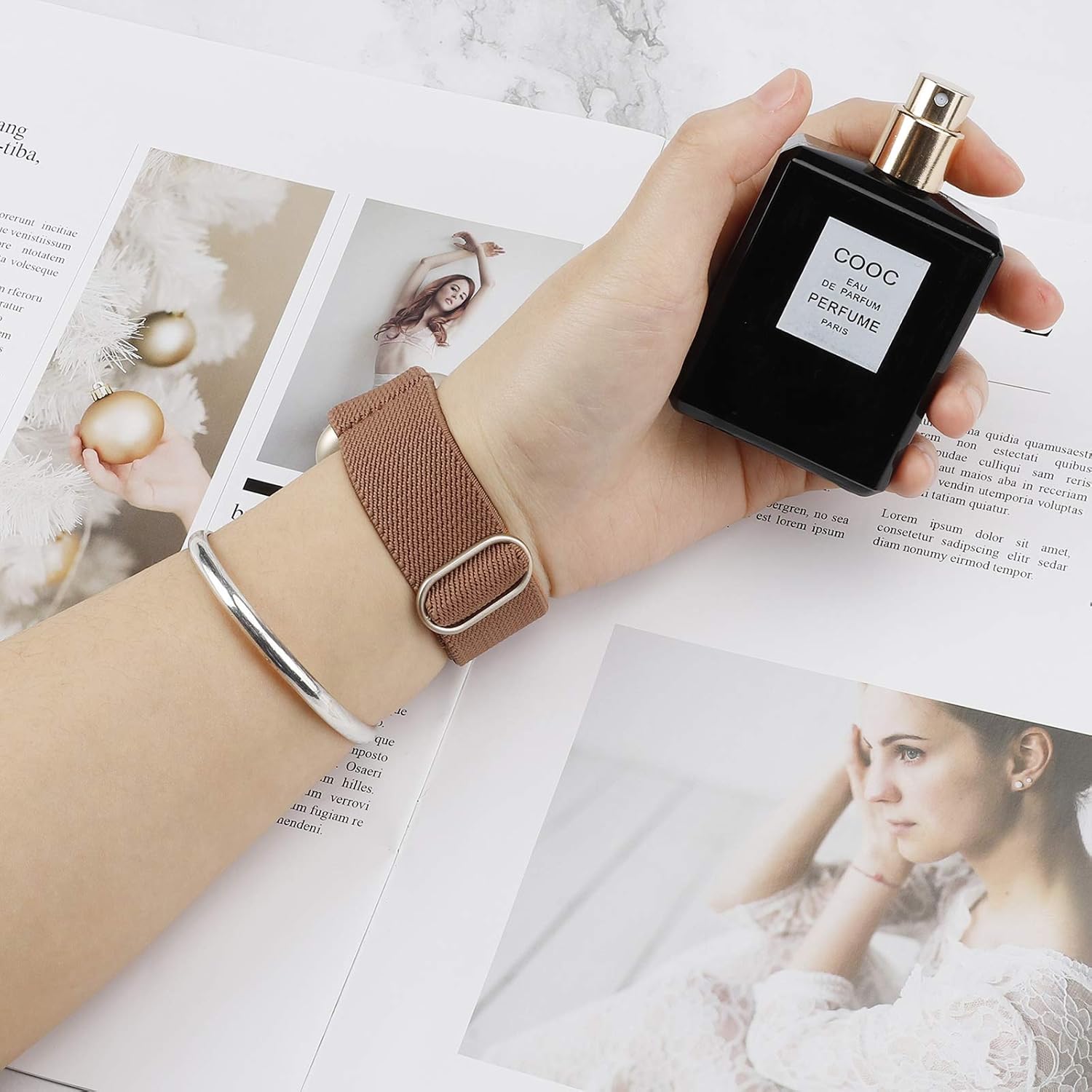 TOYOUTHS Compatible con Fitbit SenseSense 2 BandVersa 3Versa 4 Bandas para mujeres y hombres, correa elástica ajustable de tela de nailon para