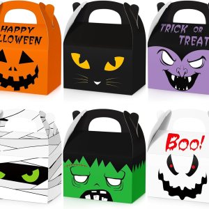Zhanmai 30 cajas de regalo de Halloween, cajas de cartón de regalo para casa de Halloween, cajas de regalos para fiesta de Halloween, cajas con asa Zhanmai 30 cajas de regalo de Halloween, cajas de cartón de regalo para casa de Halloween, cajas de regalos para fiesta de Halloween, cajas con asa