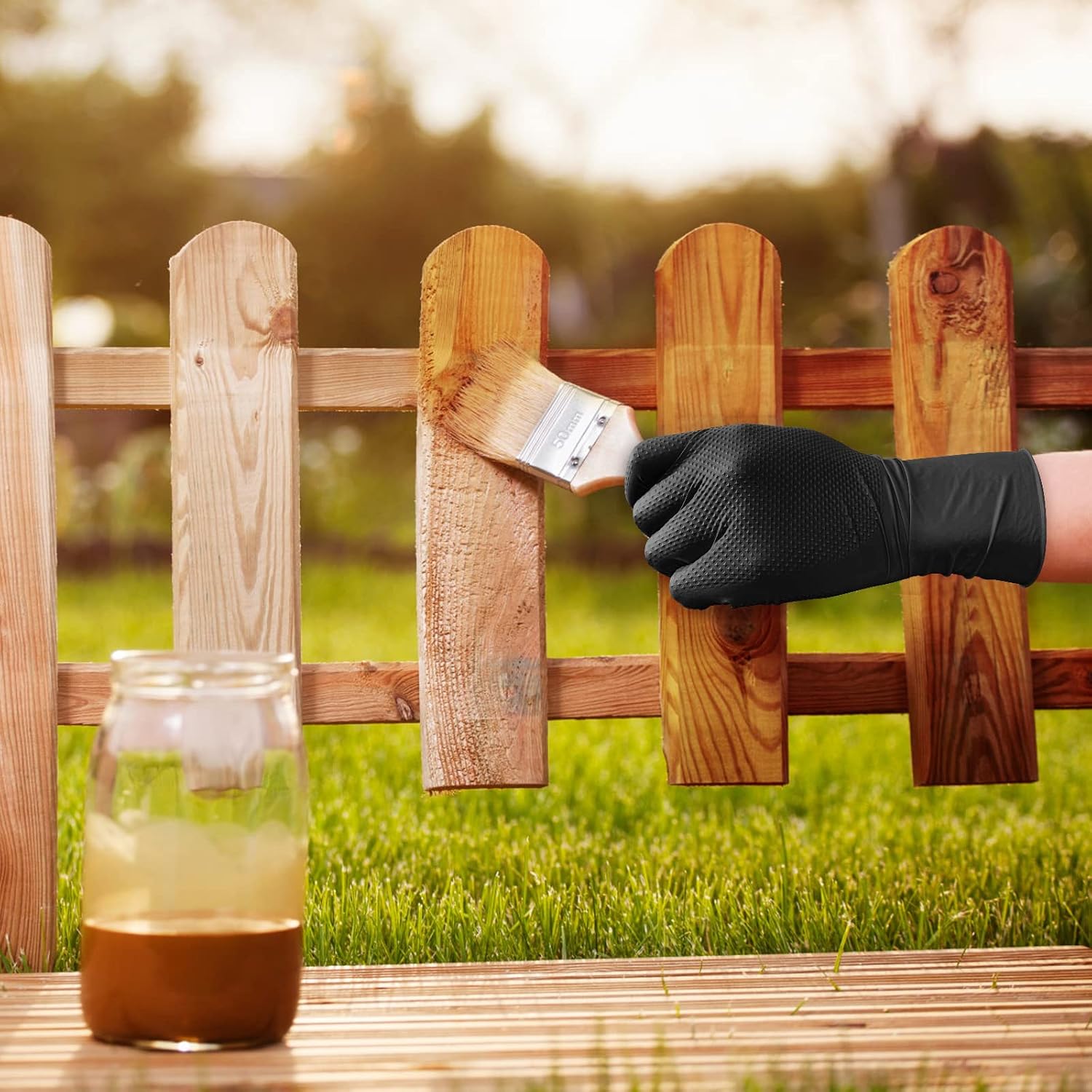Guantes desechables sin látex, guantes de nitrilo de 8 mil, guantes resistentes utilizados para industrial, seguros para alimentos, guantes de