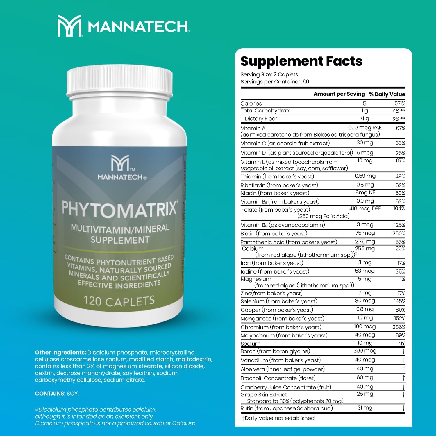 Mannatech PhytoMatrix 120 cápsulas