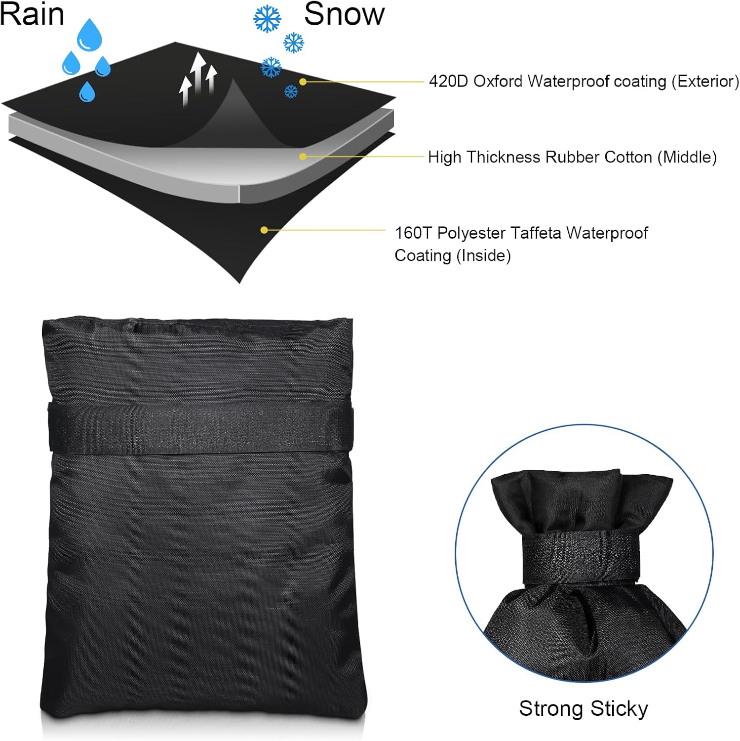 Fundas de grifo para exteriores para invierno, exteriores, grifos de jardín, calcetines, protección contra congelación, anticongelante, impermeable,