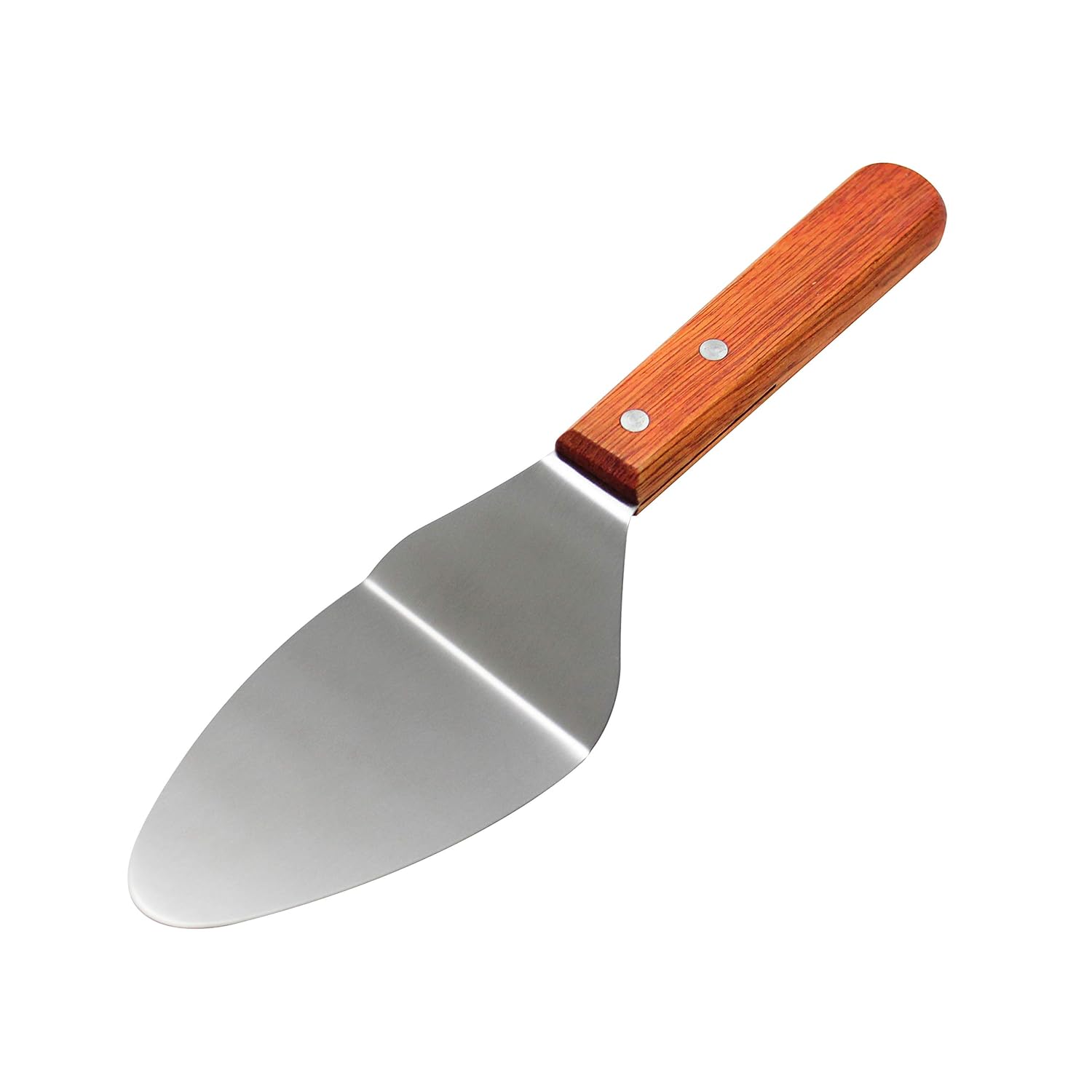 Thunder Group SLTWPS002 Servidor para tartas, 6.0 in, flexible, 3.0 in x 4.4 in hoja, mango de madera, acero inoxidable, paquete de 12
