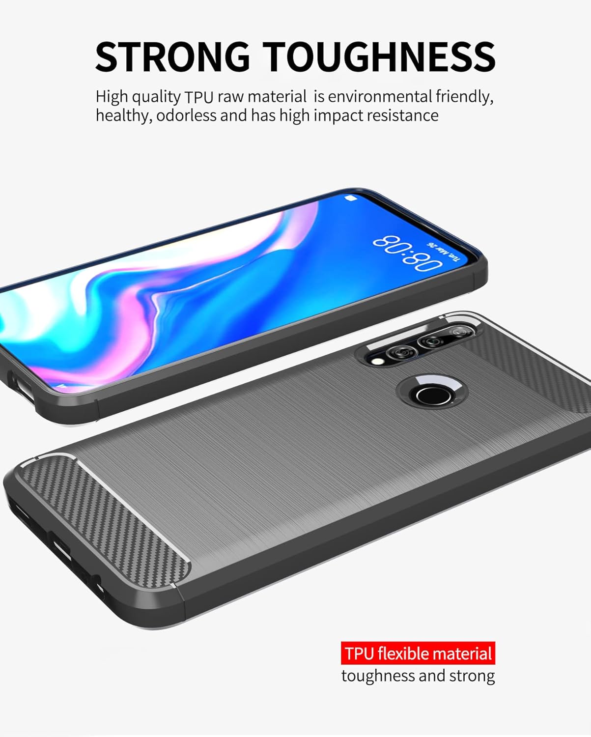 Asuwish Funda de teléfono para Huawei Y9 Prime 2019Honor 9XP Smart Z con protector de pantalla de vidrio templado y accesorios de celda de silicona