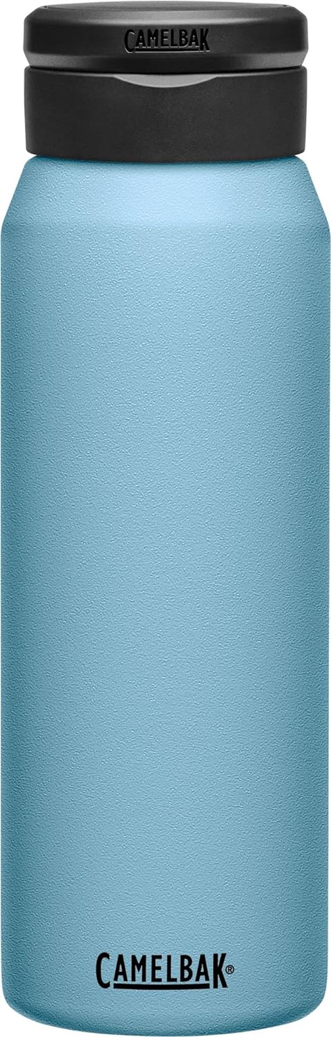 CamelBak Fit Cap – Botella de agua aislada al vacío de acero inoxidable, 32 onzas, azul oscuro