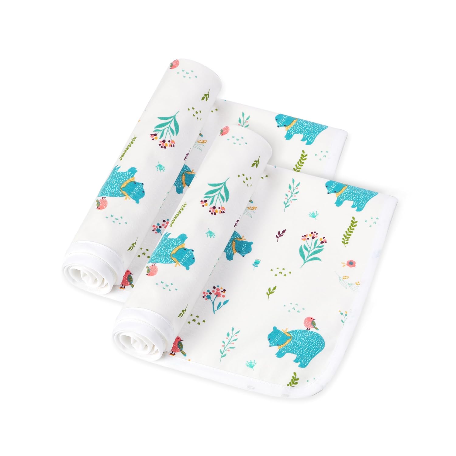 RUILI Cambiador de pañales impermeable para bebé, algodón suave reutilizable, tapete cambiador absorbente portátil para niñas, niños y mujeres