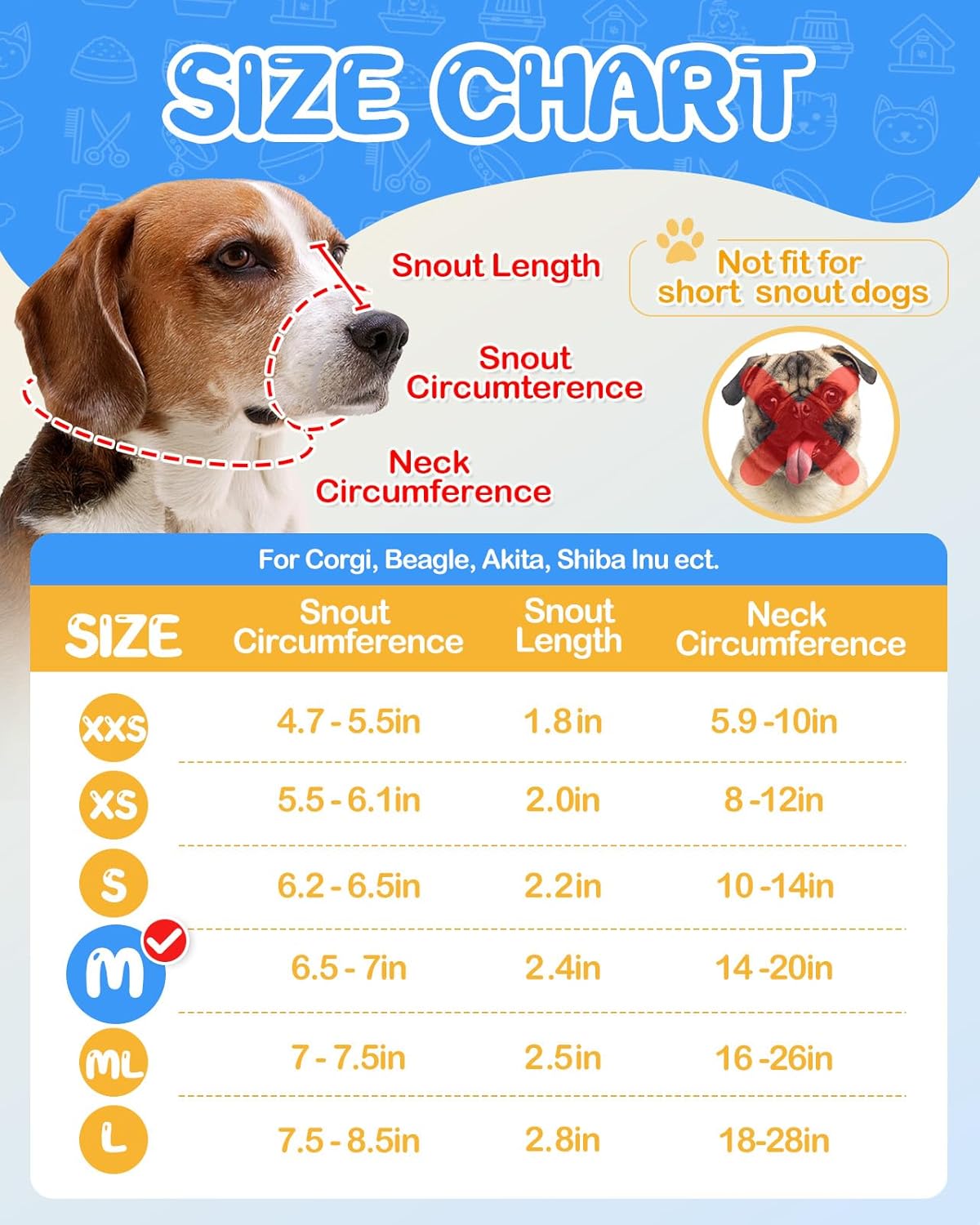 Bistup Bozal para perros de tamaño mediano, bozales suaves, antimordeduras, collar de masticación y tres tiras reflectantes, permite beber paño de
