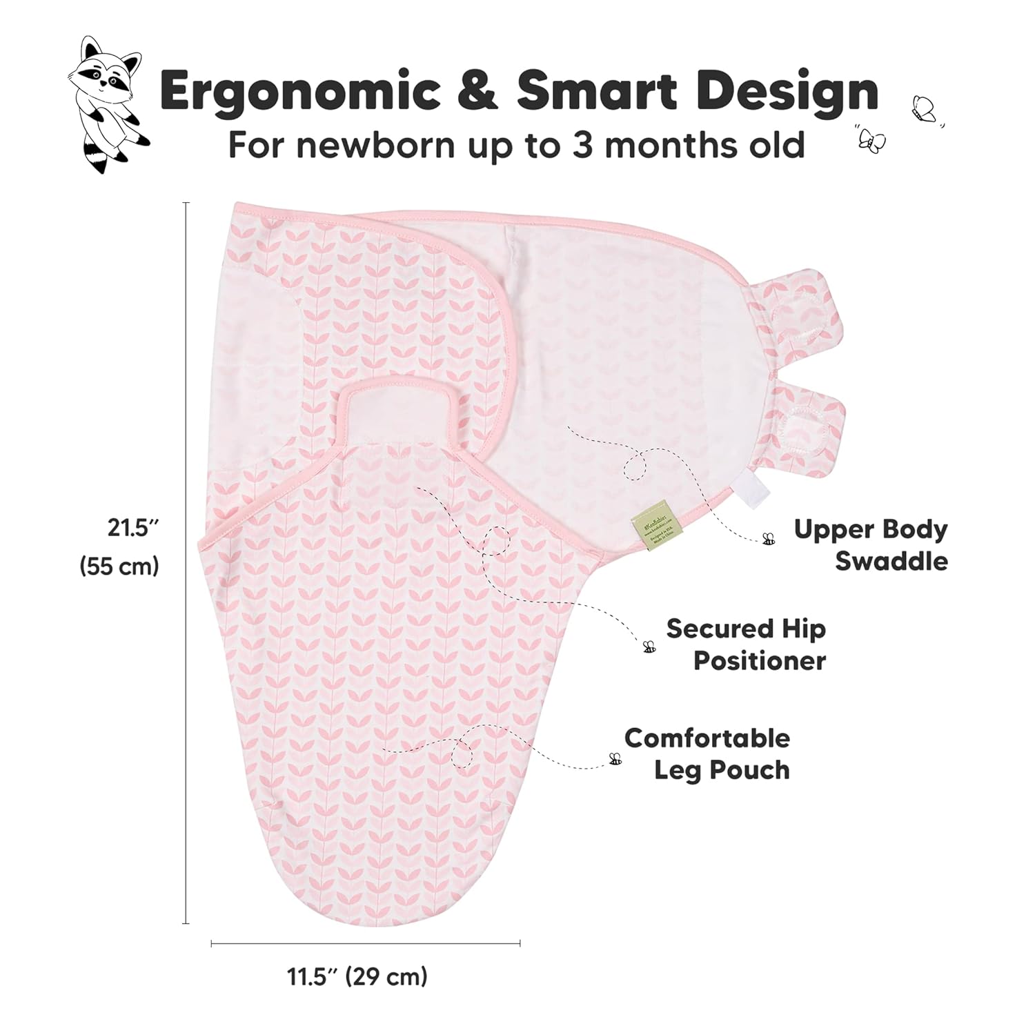 KeaBabies Cambiador de pañales portátil y paquete de 3 sacos de dormir para bebé, tapete cambiador plegable impermeable para bebé, manta orgánica