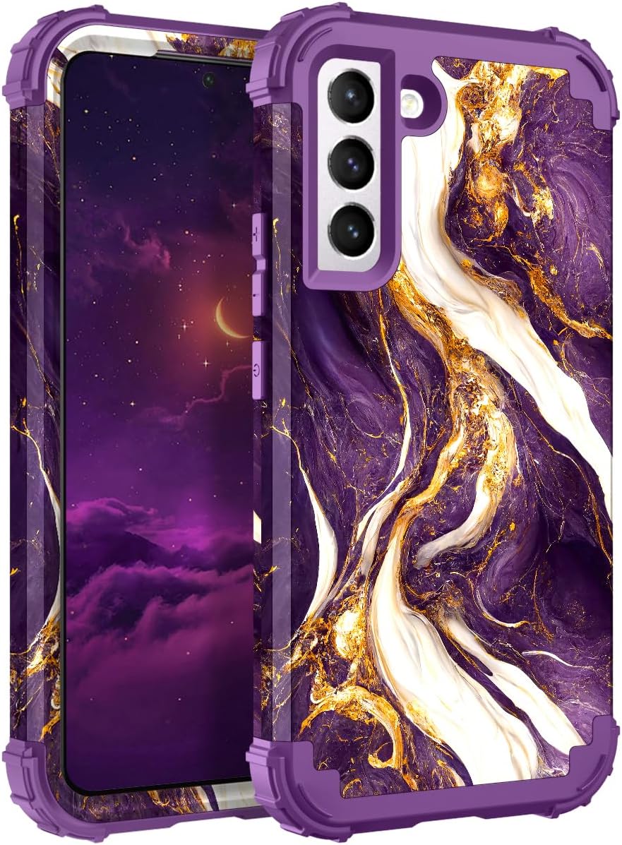 Hocase Funda para Galaxy S22 Plus, resistente a los golpes de goma de silicona suave, funda protectora híbrida de plástico duro para Samsung Galaxy