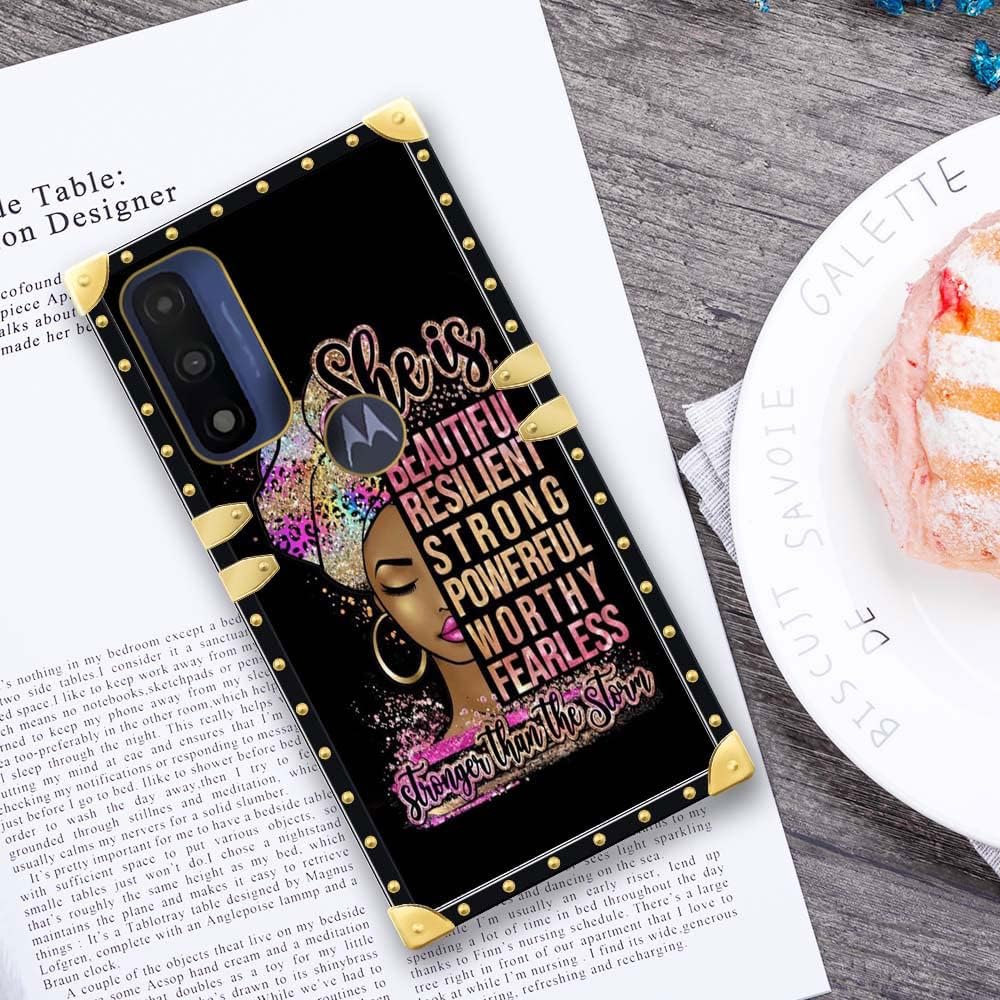 DAIZAG Funda para Cricket Dream 5G, diseño retro de lujo, elegante, decoración dorada, suave, antiarañazos, para niña y mujer, funda protectora