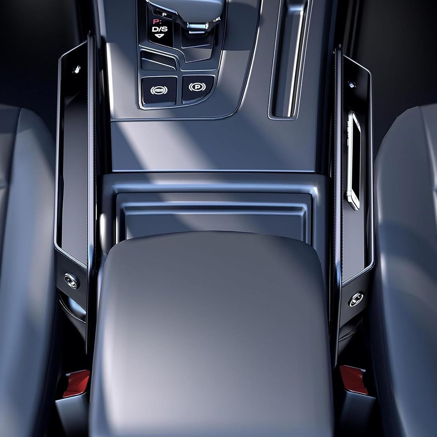 Paquete de 2 organizadores de cuero para asiento de automóvil, organizador de cuero para asiento delantero, para teléfono, dinero, tarjetas, llaves,