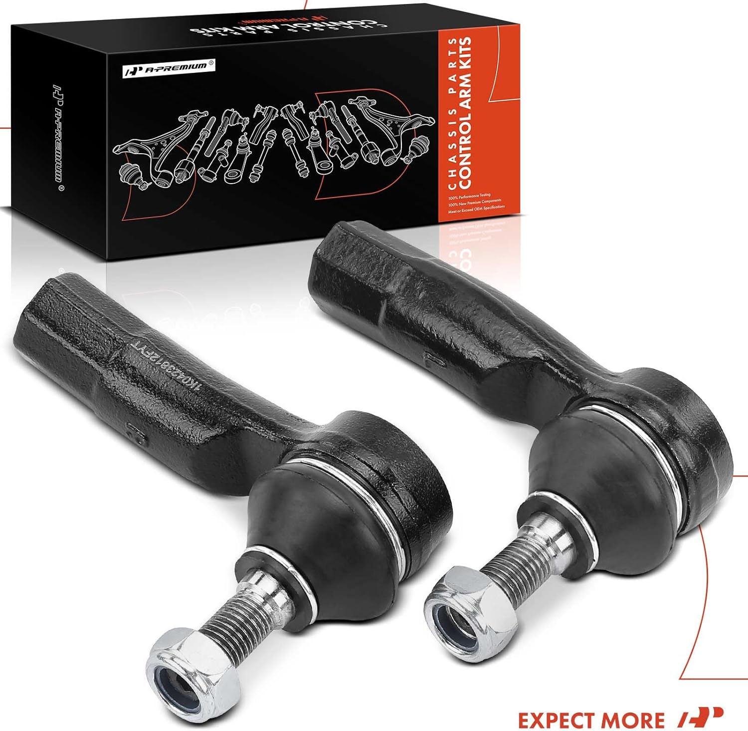A-Premium 2 extremos de barra de acoplamiento exteriores delanteros, compatibles con Volkswagen Jetta, Passat, Golf (R & Alltrack y SportWagen),
