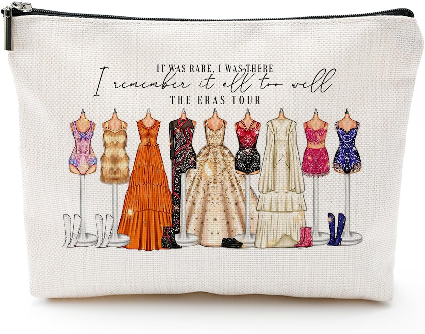 QualityLife The Eras – Bolsa de maquillaje para cantante, para fanáticos de Taylor, regalos de cumpleaños para mujeres y niñas, Blanco, Todo