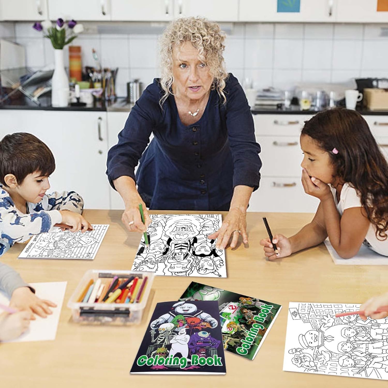 Juego de 24 libros para colorear para fiestas de fantasmas, mini libros de dibujo para fiestas de fantasmas, regalos de Halloween, regalos de