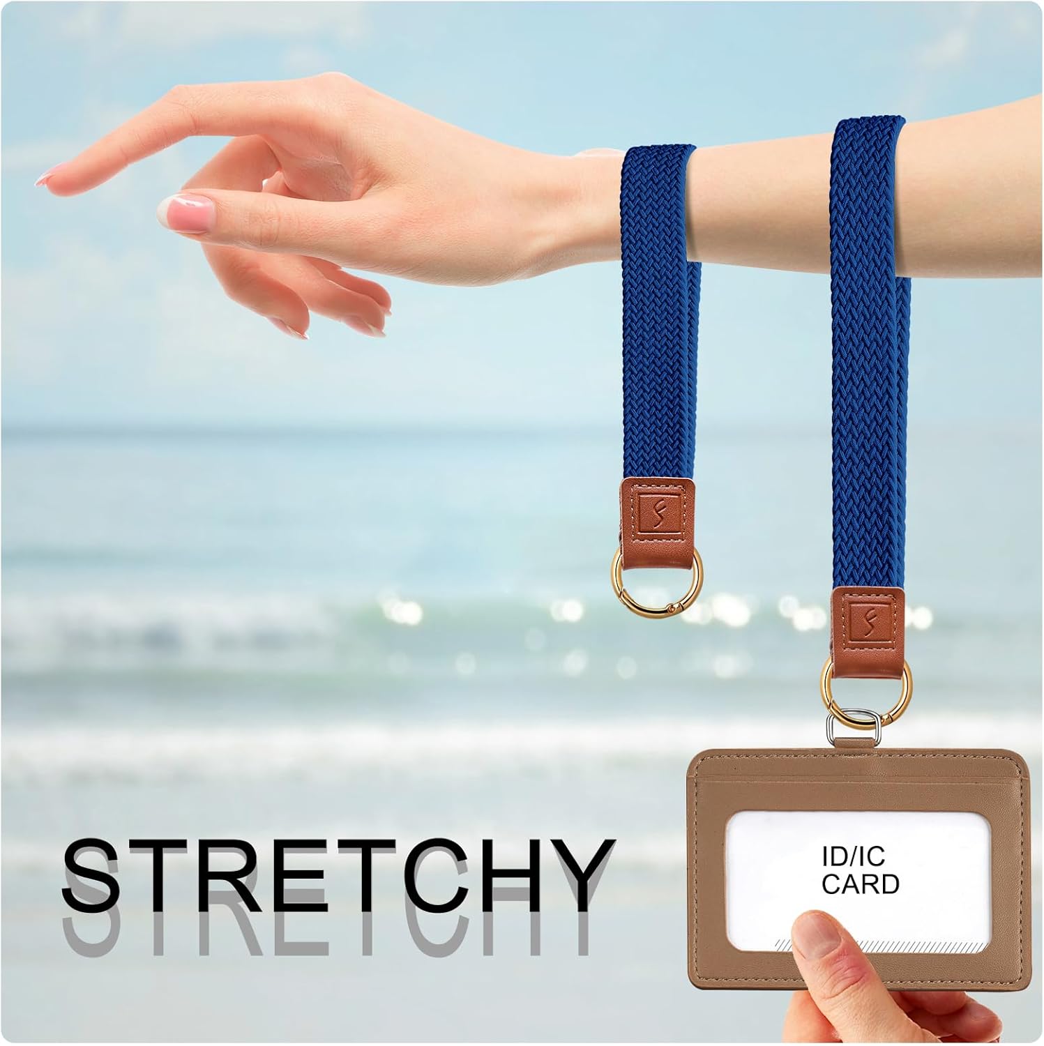 Llavero elástico, bonito llavero de pulsera, cordón de muñeca tejido mejorado para llaves, llaveros para mujeres y hombres, llaves de automóvil,