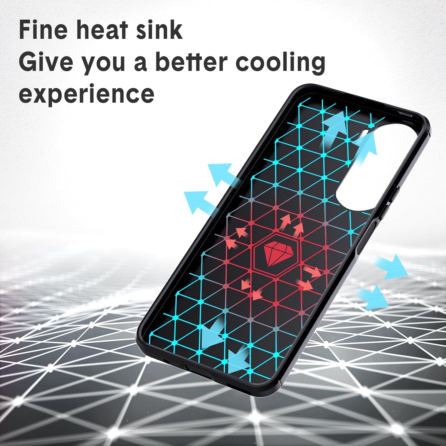 Natbok Funda compatible con Honor 90 Lite, TPU flexible textura cepillada antideslizante protección militar a prueba de golpes, funda delgada para