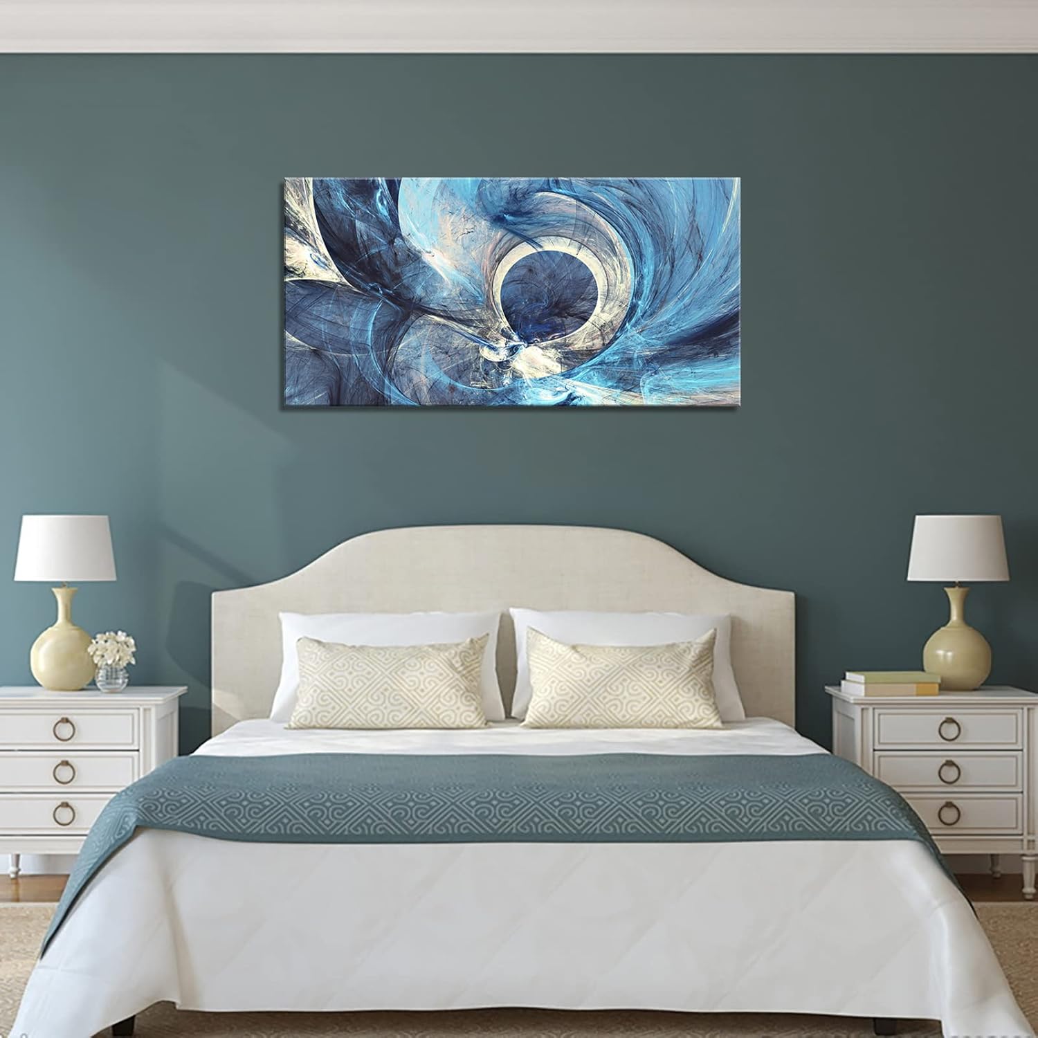 YYYYHPP YP1275 Arte de pared abstracto moderno minimalista abstracto lienzo pintura azul lienzo impresión pintura para decoración de pared