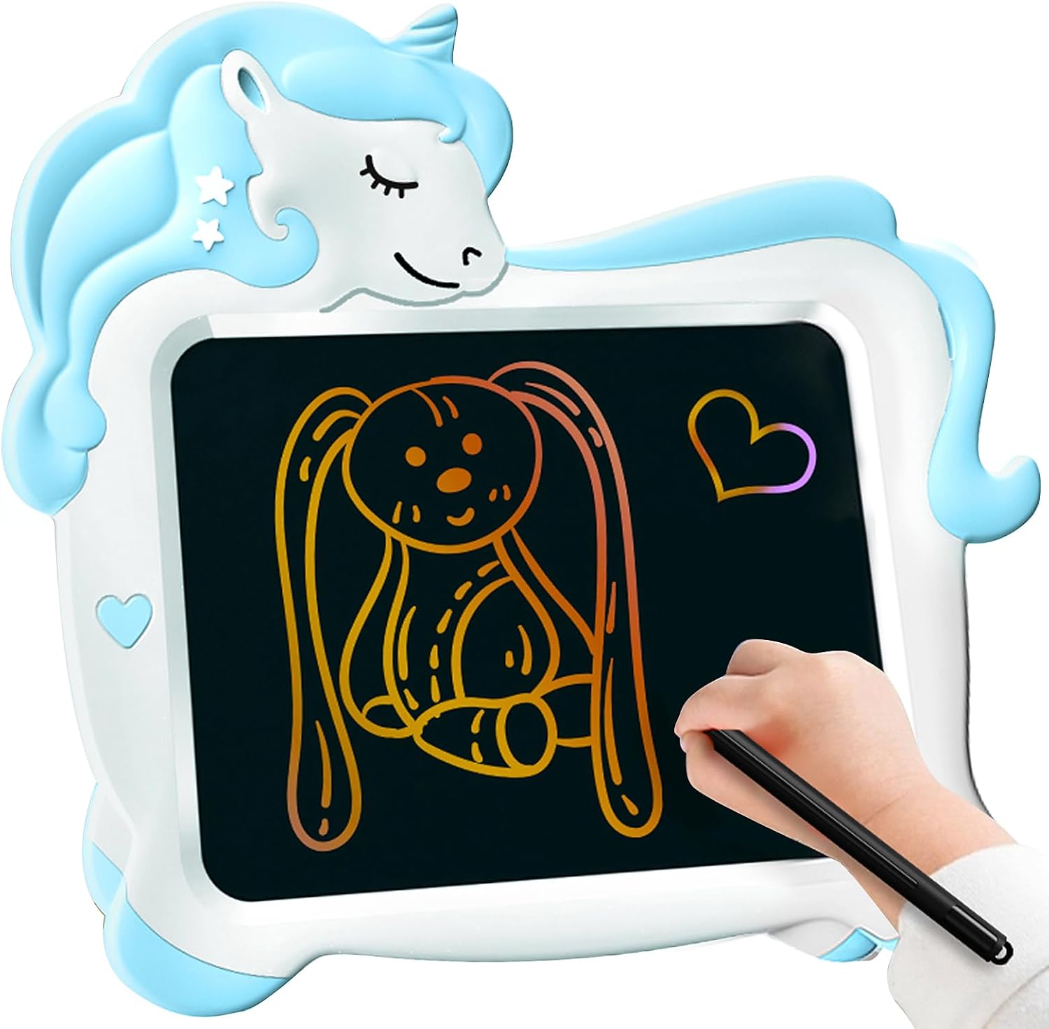 Tableta de escritura LCD para niños, juguetes de unicornio, tablero de dibujo reutilizable borrable, juguete educativo para niños pequeños, regalos