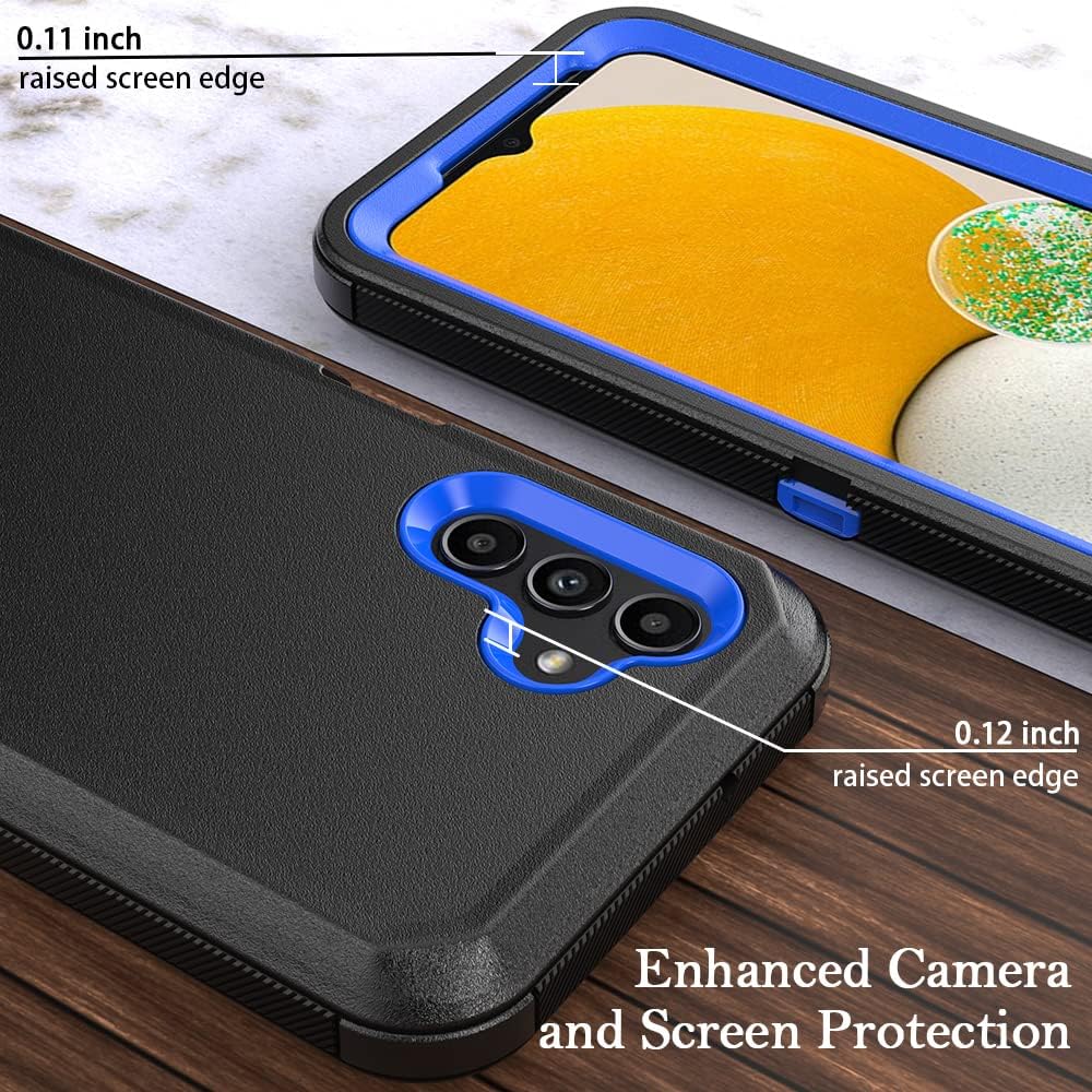 TASHHAR Funda protectora para Samsung Galaxy A13, resistente, a prueba de golpes, con clip para cinturón para Samsung A13 5G de 6.5 pulgadas (negro