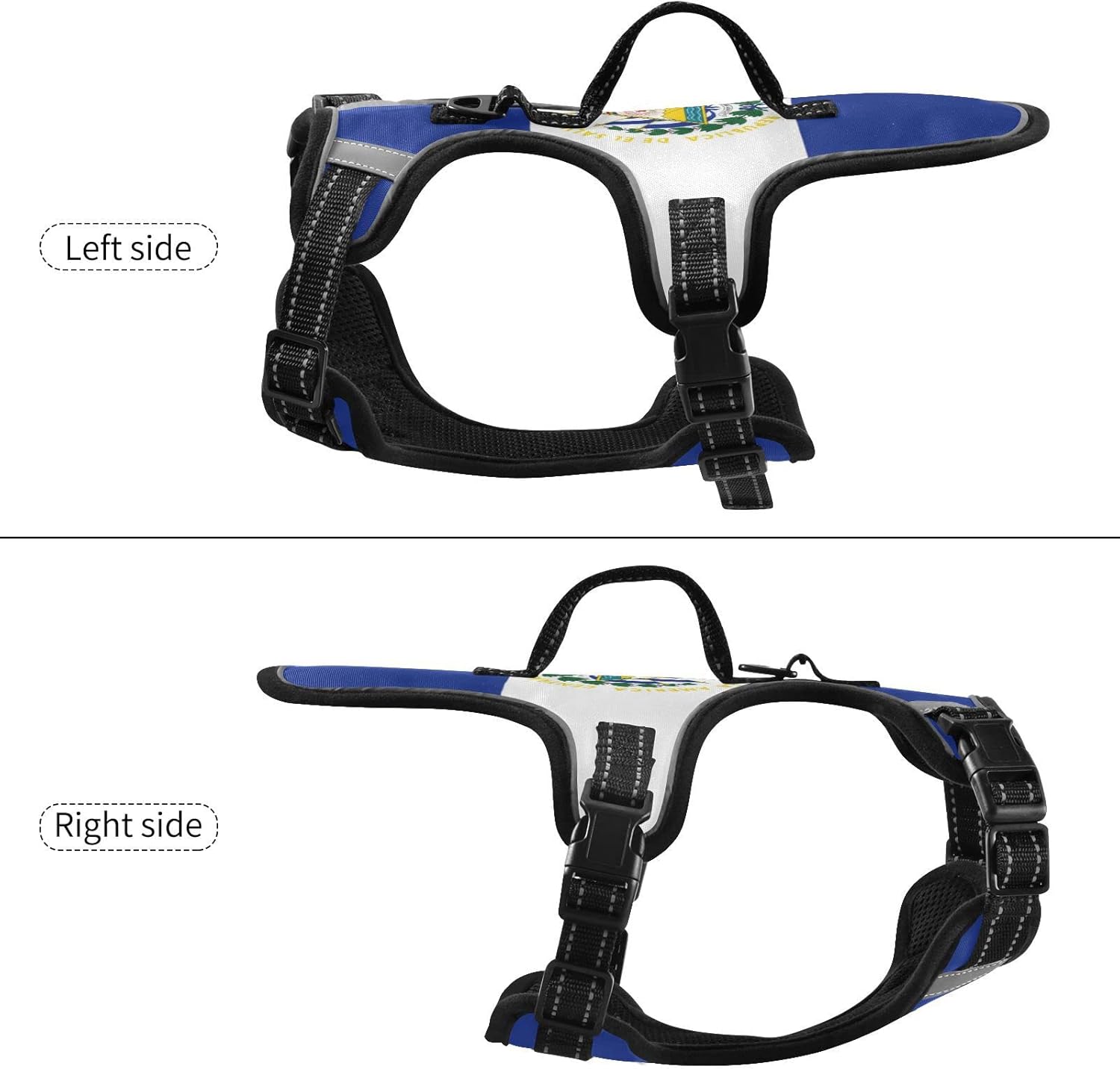 Arnés ajustable sin tirones para perros medianos, con correa, chaleco reflectante frontal con asa, fácil control para perros pequeños, medianos y