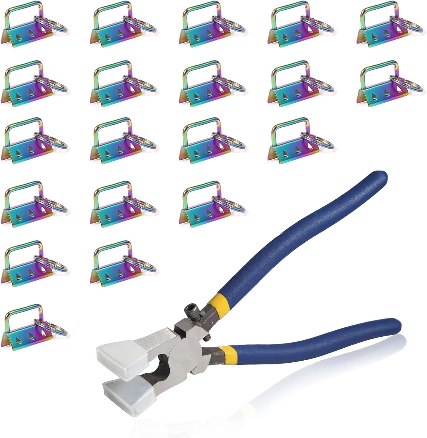 SPEEDWOX Juego de 20 piezas de llaveros con alicates para llavero, alicates para romper vidrio, Arco iris