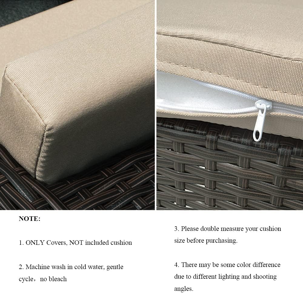 FLYMEI Fundas de cojín para patio, resistentes al agua, para exteriores, solo fundas de cojín para sofá de patio, 22 x 22 x 4 pulgadas, 4 fundas,
