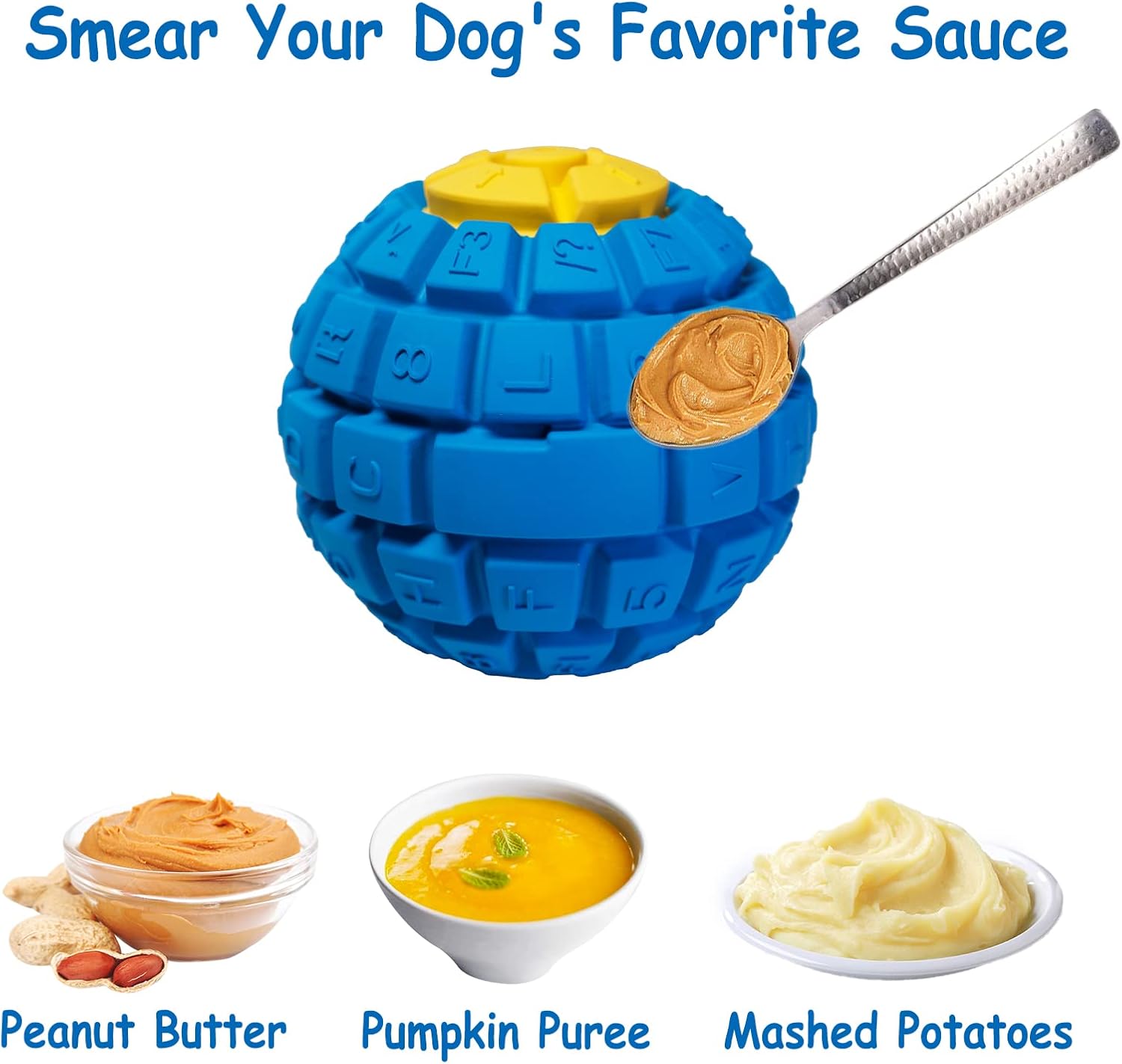 Juguete duradero para perros masticadores agresivos, pelota de juguete indestructible, bolas de goma para perros, bolas chirriantes para perros