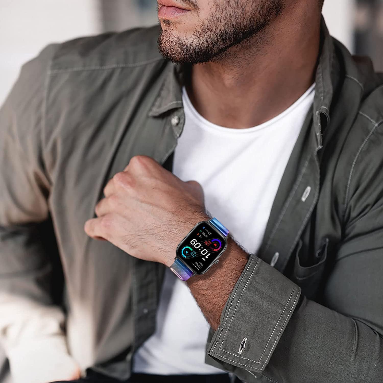 Correa de reloj de metal milanés de 0.787 in compatible con Amazfit GTSGTS2GTS 2eGTS 2 MiniGTS 3GTS 4GTS 4 Mini, correa de reloj de acero inoxidable