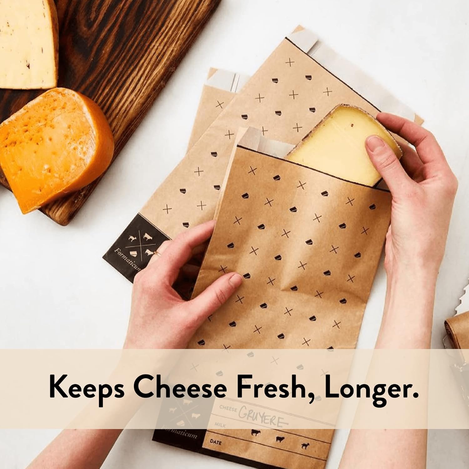 Formaticum – Bolsas de almacenamiento para queso, mantener la charcutería fresca, bolsas de papel de cera