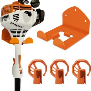 Paquete de 3 ganchos de almacenamiento de garaje resistentes + 1 paquete de estante para recortadora para accesorios Stihl Kombi, soporte de Paquete de 3 ganchos de almacenamiento de garaje resistentes + 1 paquete de estante para recortadora para accesorios Stihl Kombi, soporte de