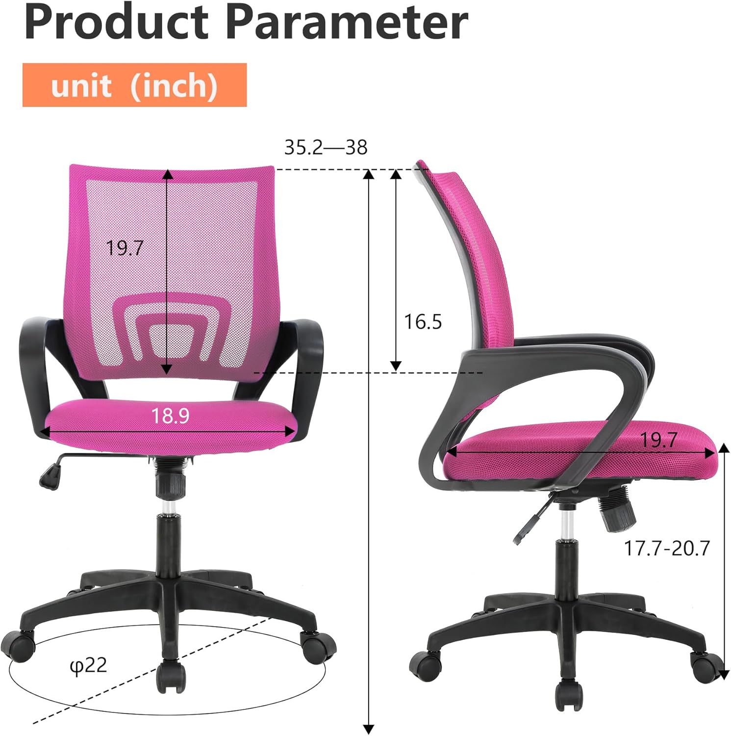 PayLessHere Silla de oficina en casa, silla de escritorio, silla ergonómica ajustable, soporte lumbar, reposabrazos ejecutivo con malla de alta