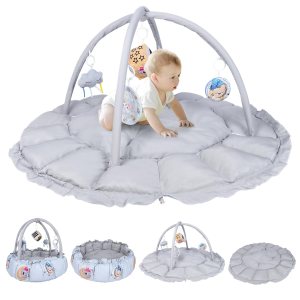 Gimnasio de juego para bebés 5 en 1 grueso y afelpado, tapete de juego para bebé, tapete para el tiempo boca abajo con 5 juguetes, desarrollo Gimnasio de juego para bebés 5 en 1 grueso y afelpado, tapete de juego para bebé, tapete para el tiempo boca abajo con 5 juguetes, desarrollo